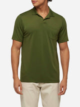 Military green technical piquet polo shirt Camber