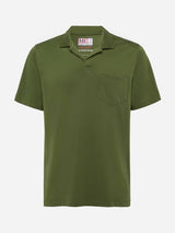 Military green technical piquet polo shirt Camber