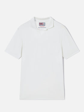 Camber cream technical piqué polo shirt