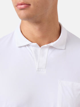 Technisches Piqué-Poloshirt Camber in Creme 