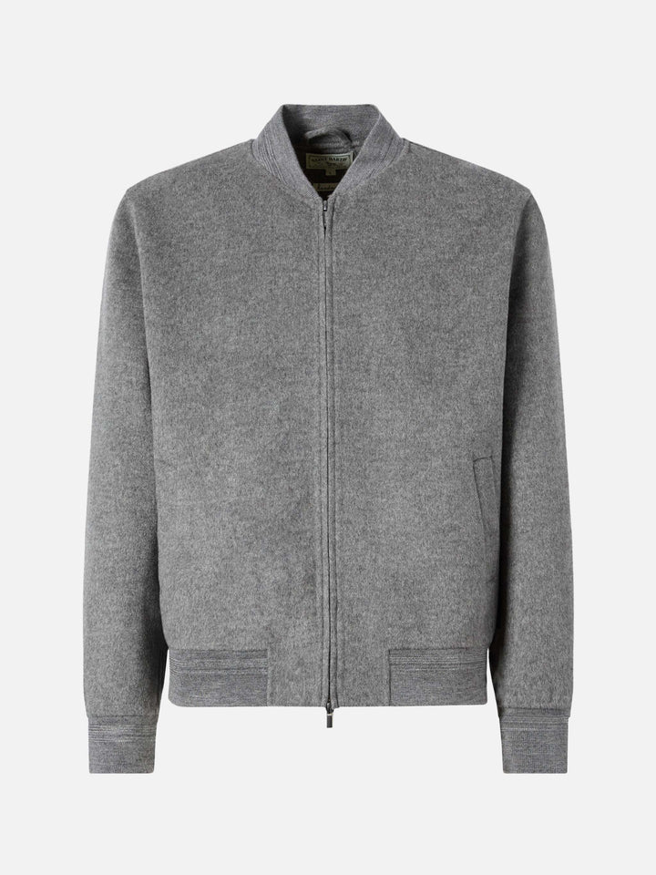 Unlined Camden wool bomber in grey