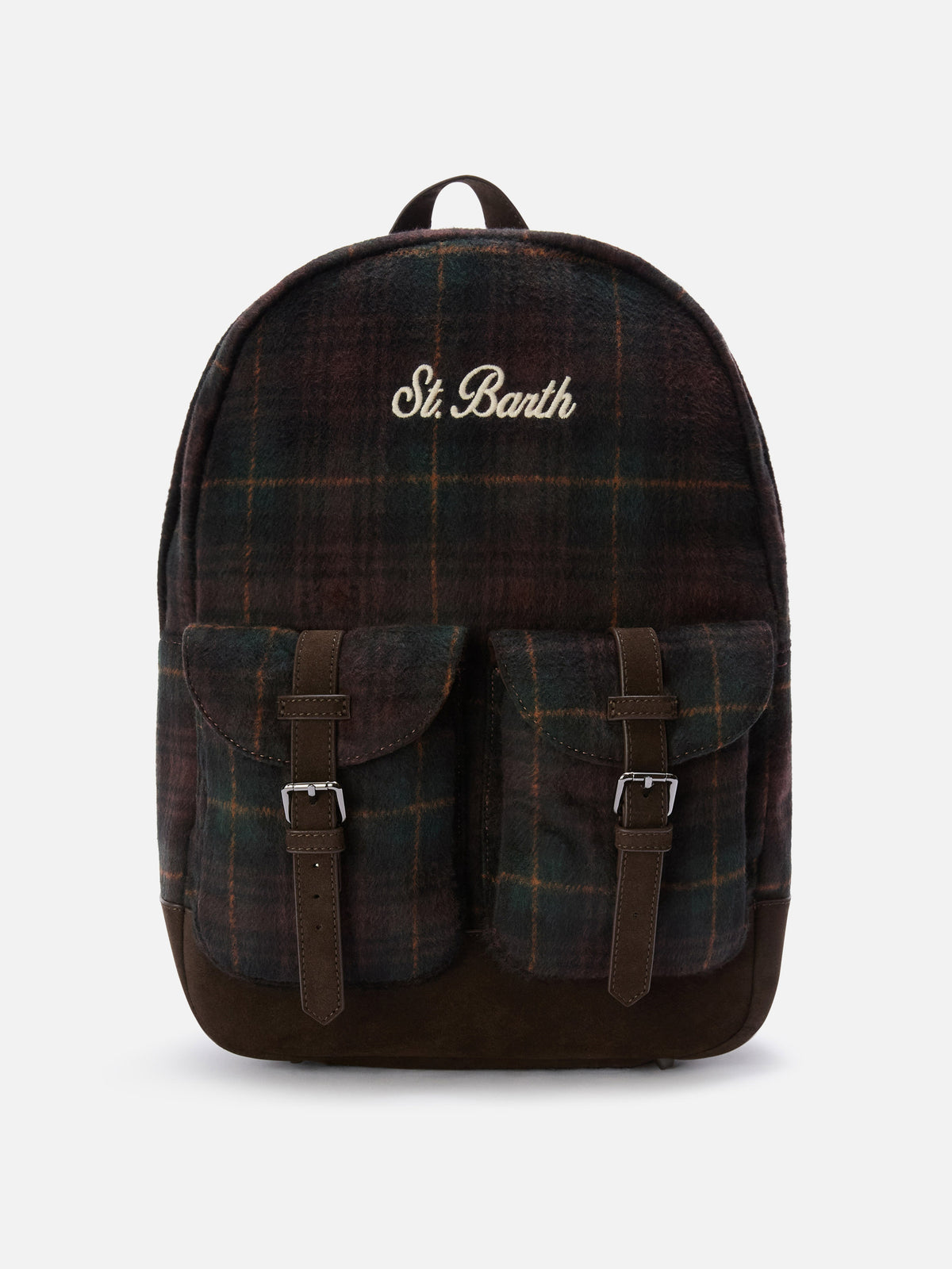 Cody wool blend backpack with tartan pattern