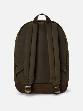 Mochila encerada verde militar Cody con bordado del logo 