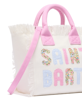 Colette cotton canvas handbag with Saint Barth patch logo