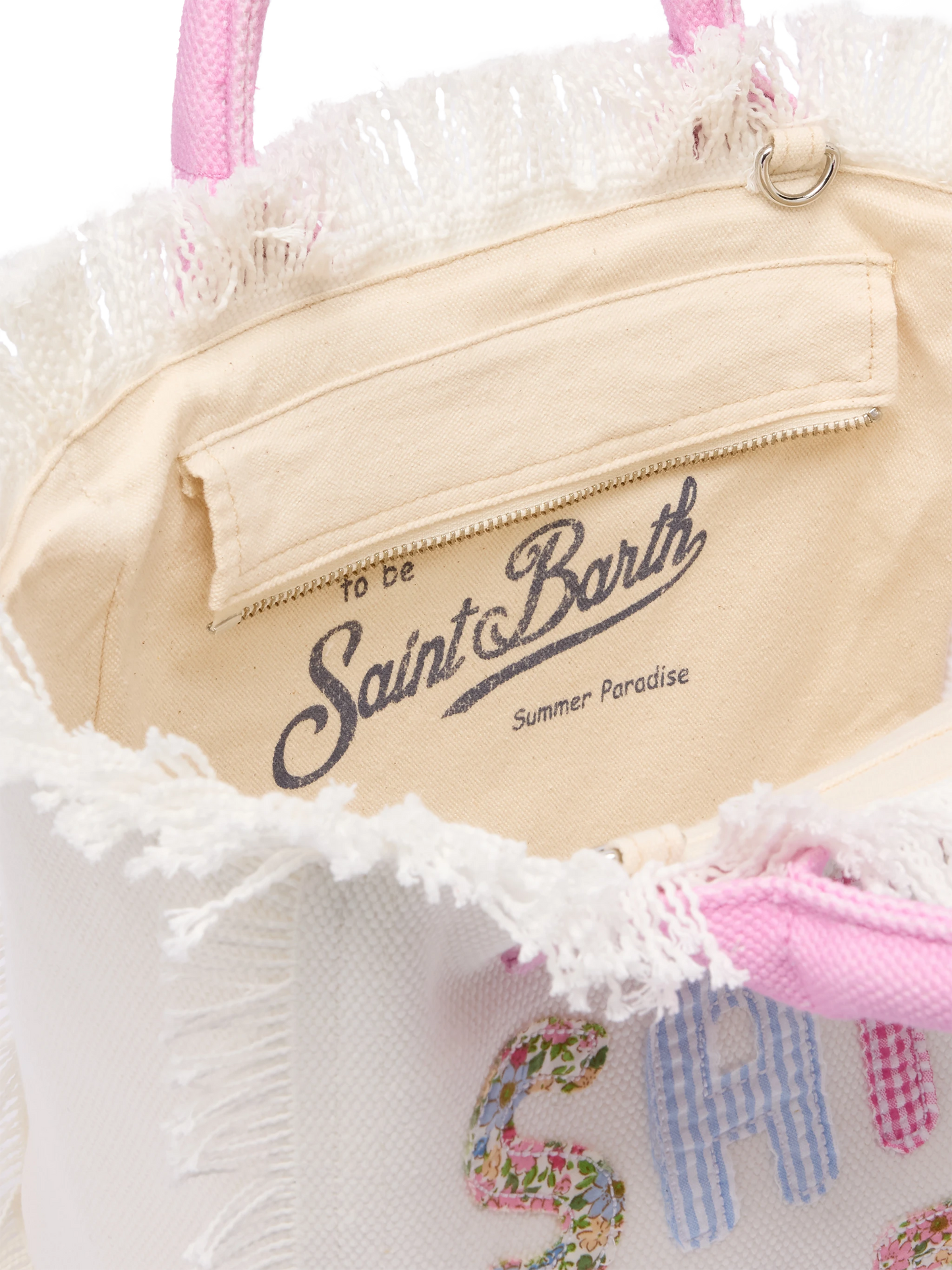 Colette cotton canvas handbag with Saint Barth patch logo