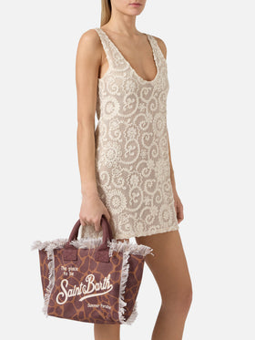 Borsa Colette in canvas con fantasia animalier