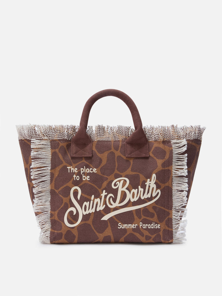 Colette canvas bag with animalier pattern