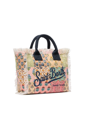 Handtasche Colette aus Baumwollcanvas mit Blumenpatch-Print
