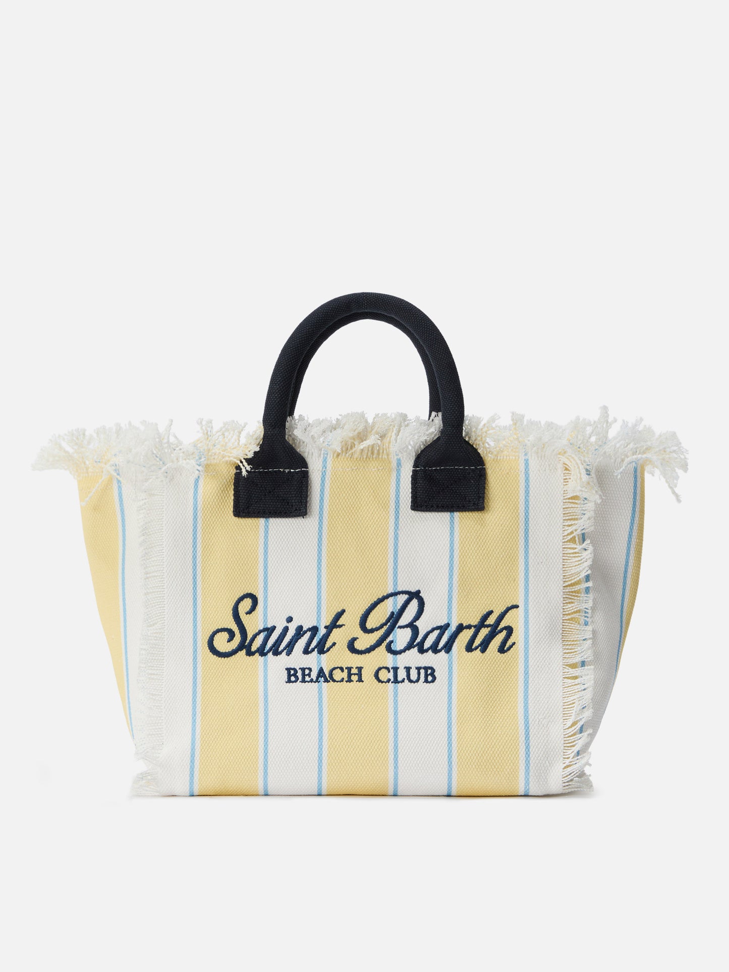 Colette canvas bag with yellow stripes and embroidered logo