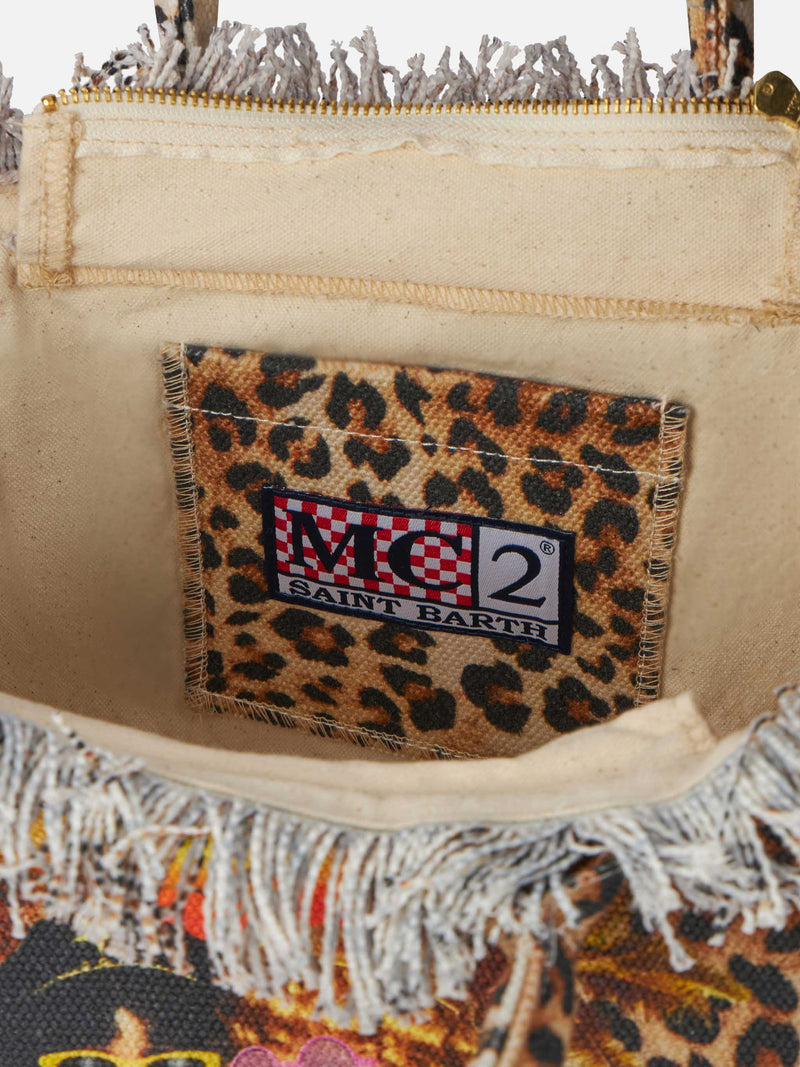 Animalier cotton canvas Colette handbag | FIORUCCI SPECIAL EDITION