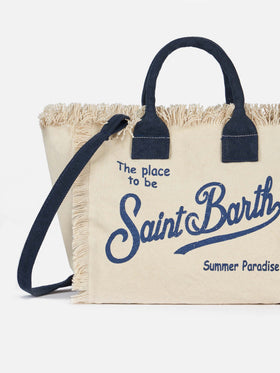 Handtasche Colette aus cremeweißem Baumwollcanvas