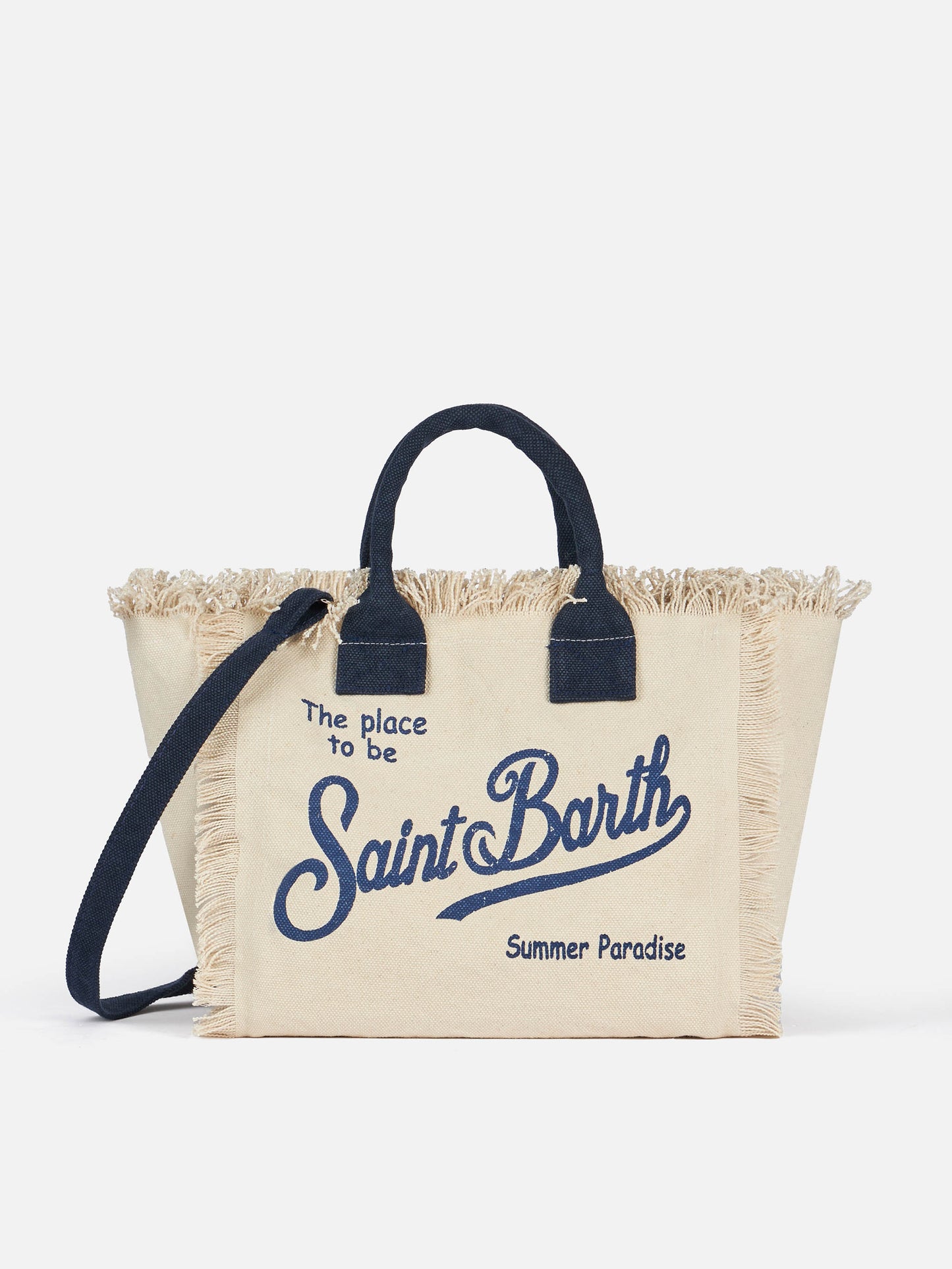 Handtasche Colette aus cremeweißem Baumwollcanvas