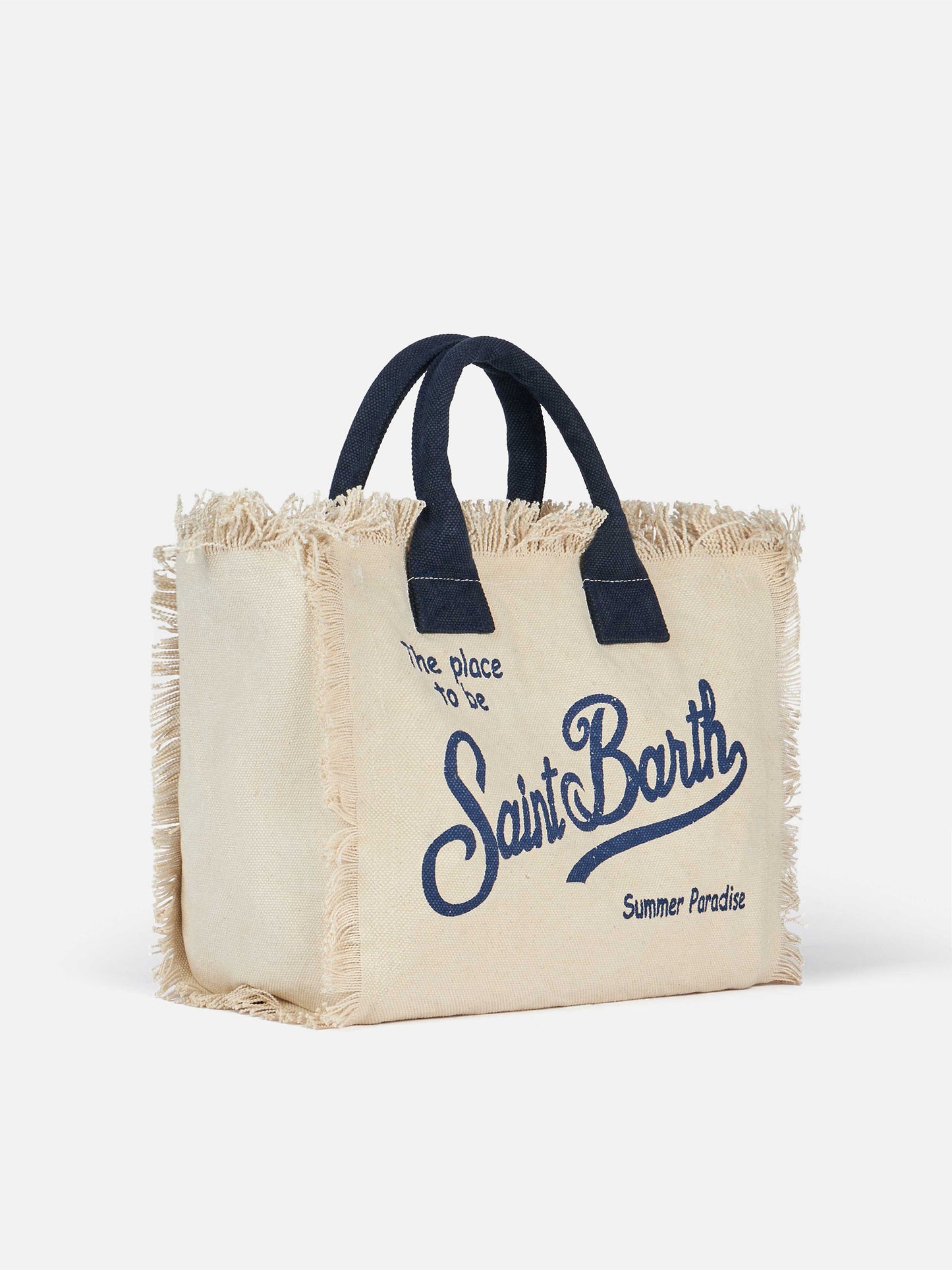 Handtasche Colette aus cremeweißem Baumwollcanvas