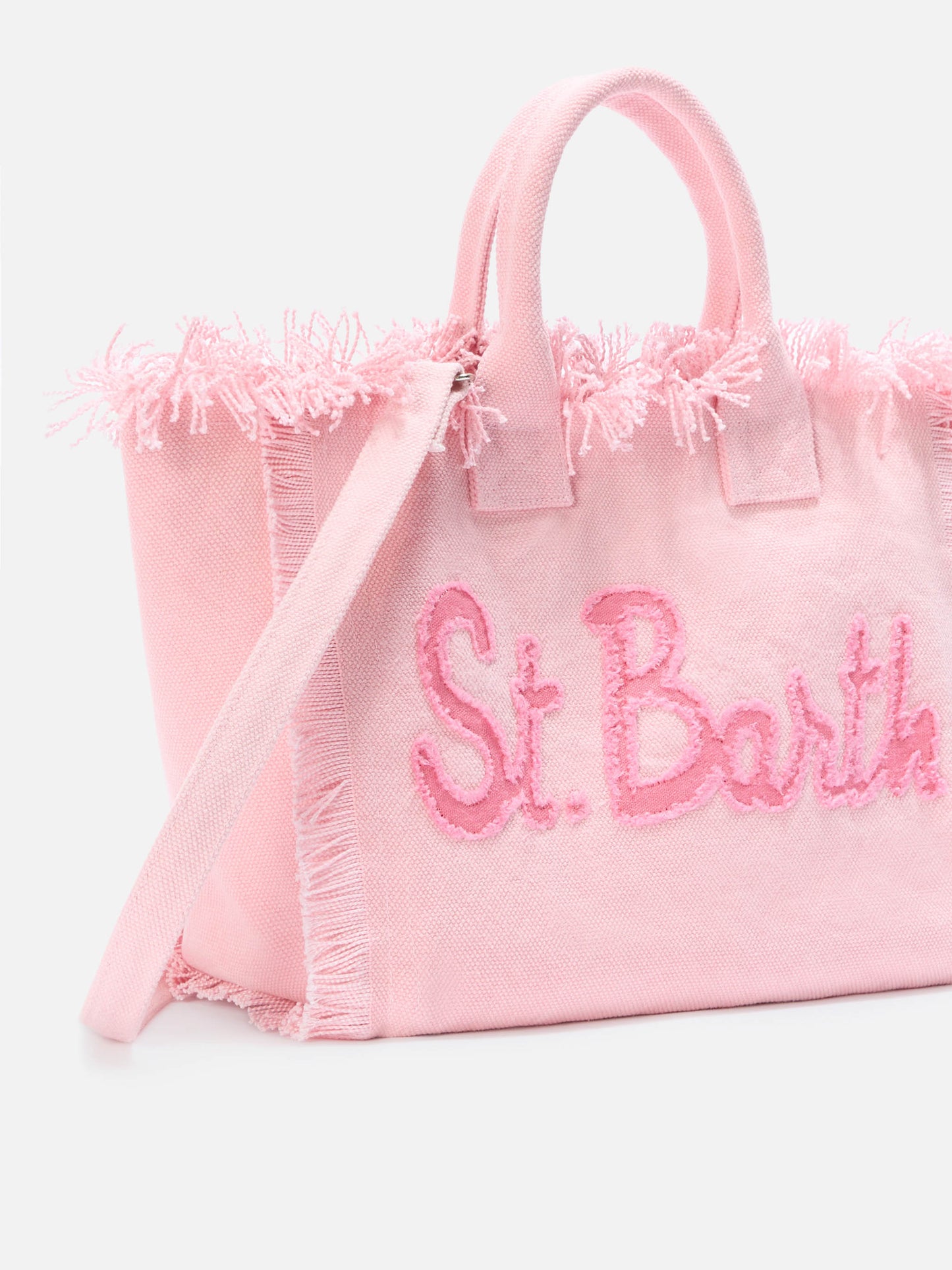 Pink Colette canvas bag with fabric logo patch