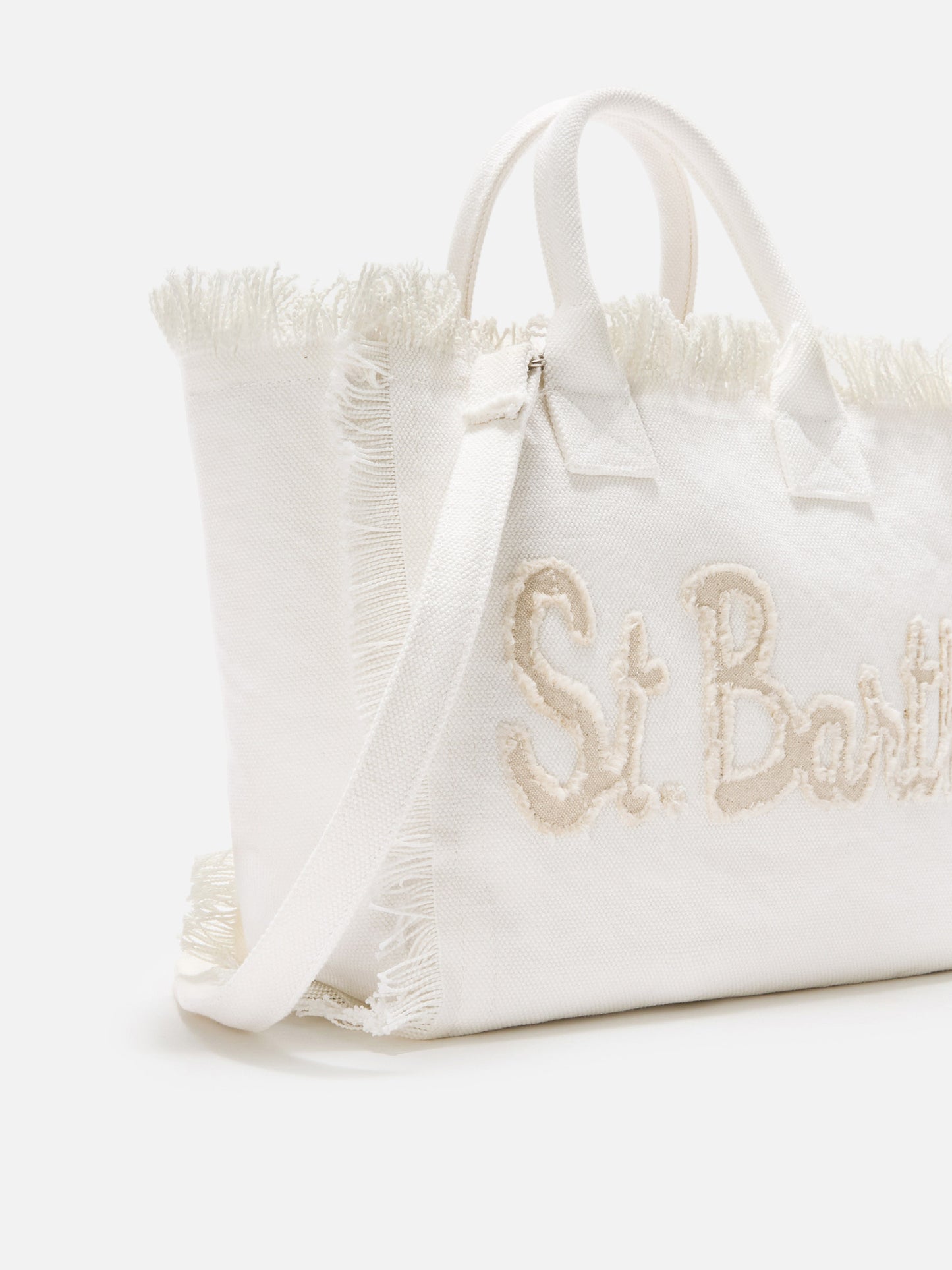 White Colette canvas bag with fabric logo patch