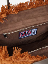 Brown corduroy Colette handbag with logo embroidery