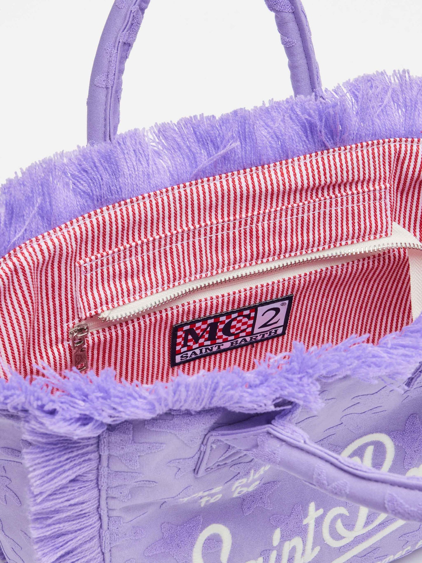Colette Sponge – Frottee-Handtasche mit lila Sternenprägung