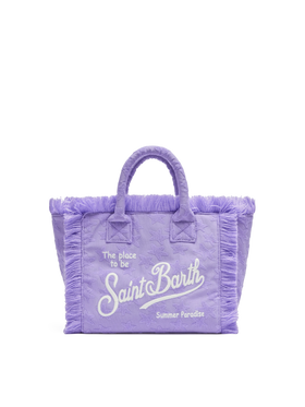 Colette Sponge – Frottee-Handtasche mit lila Sternenprägung