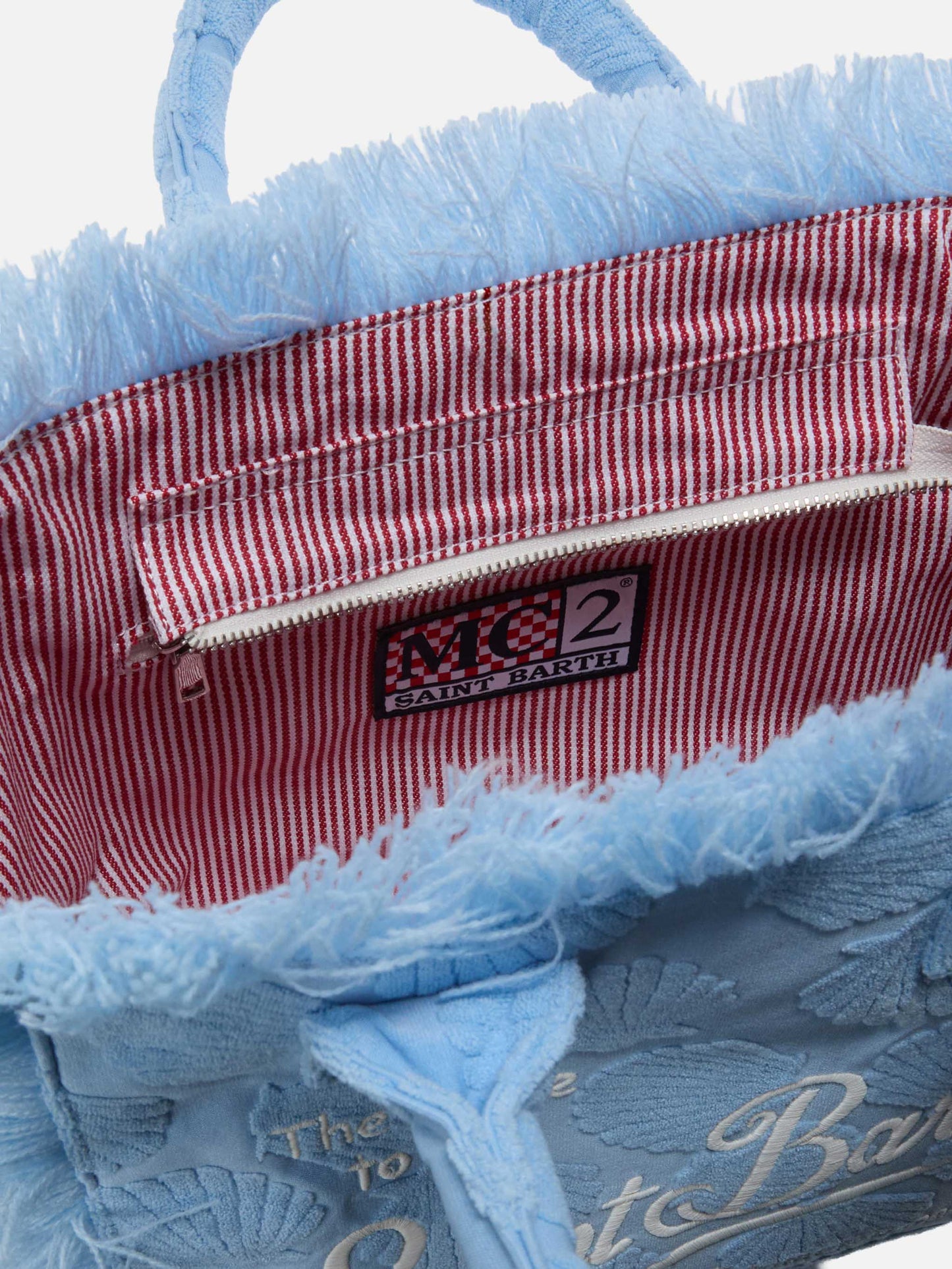 Borsa Colette in tessuto effetto spugna con conchiglie in rilievo