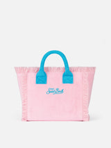 Rosafarbene Colette Sponge Handtasche aus Frottee