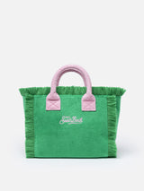 Grüne Colette Sponge Handtasche mit Frotteeprägung