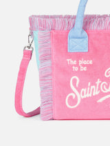 Borsa a mano Colette Sponge in spugna con patch multicolor