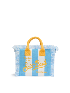 Colette Sponge hellblau gestreifte Frottee-Handtasche