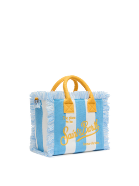 Colette Sponge hellblau gestreifte Frottee-Handtasche