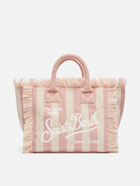 Colette Sponge – hellrosa gestreifte Frottee-Handtasche