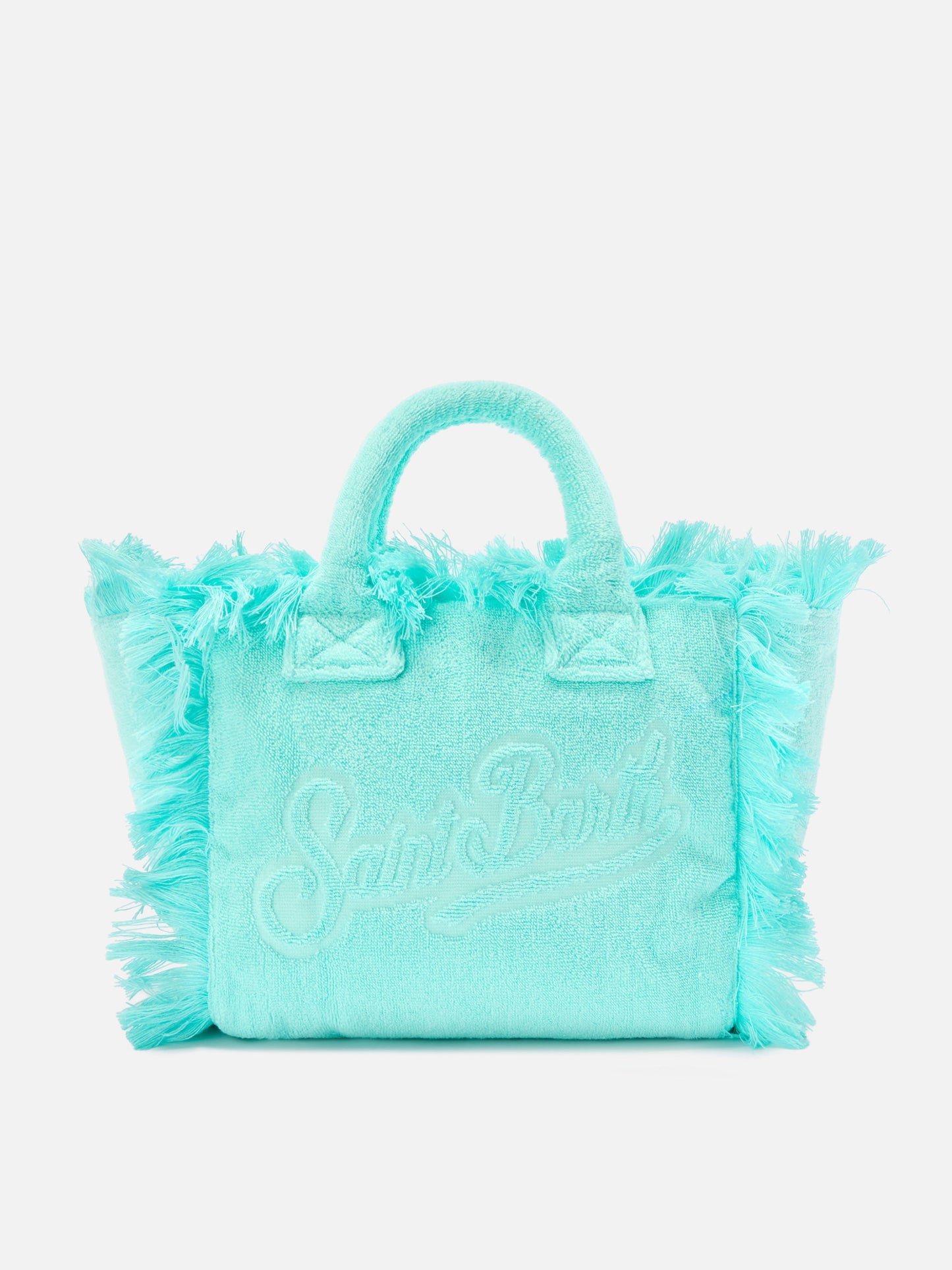 Solid aqua green terry effect Colette bag
