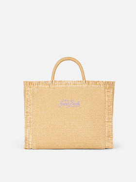 Borsa Colette effetto paglia con decorazioni in strass