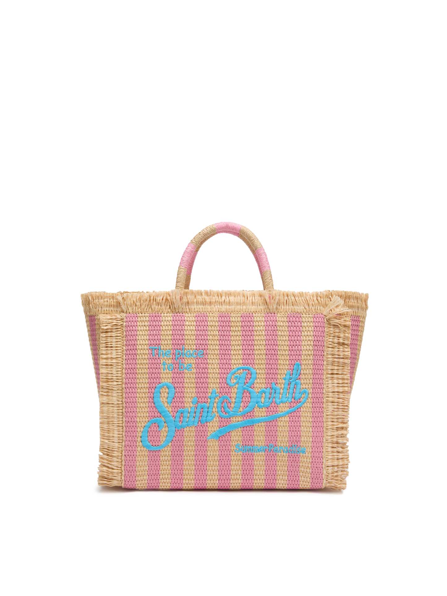 Borsa Colette effetto paglia con stampa a righe