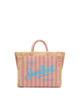 Borsa Colette effetto paglia con stampa a righe