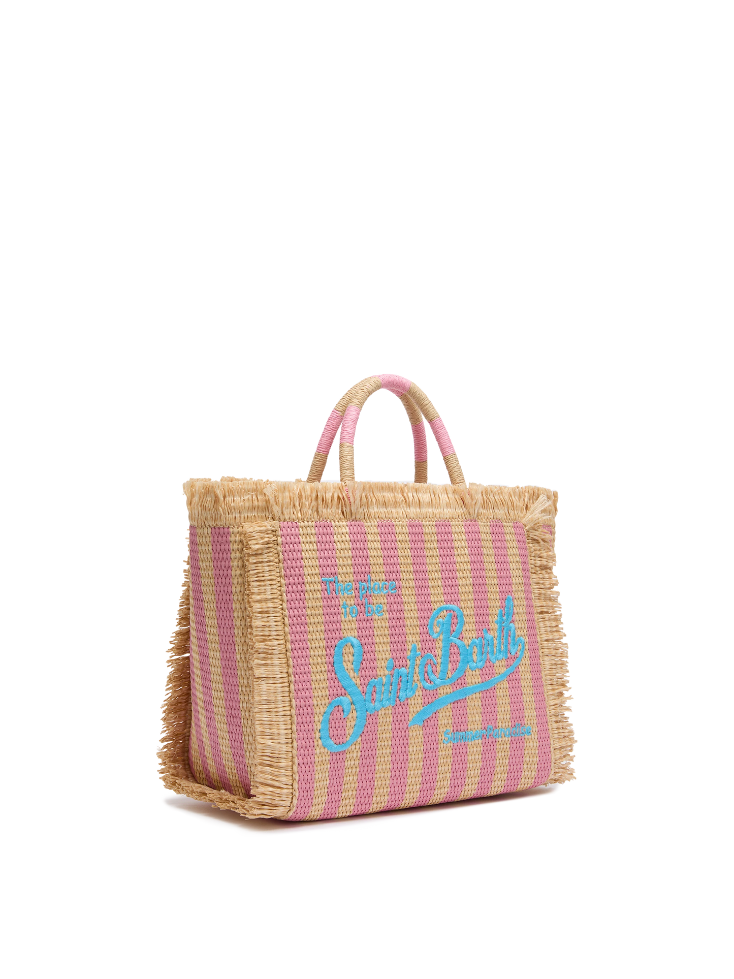 Borsa Colette effetto paglia con stampa a righe