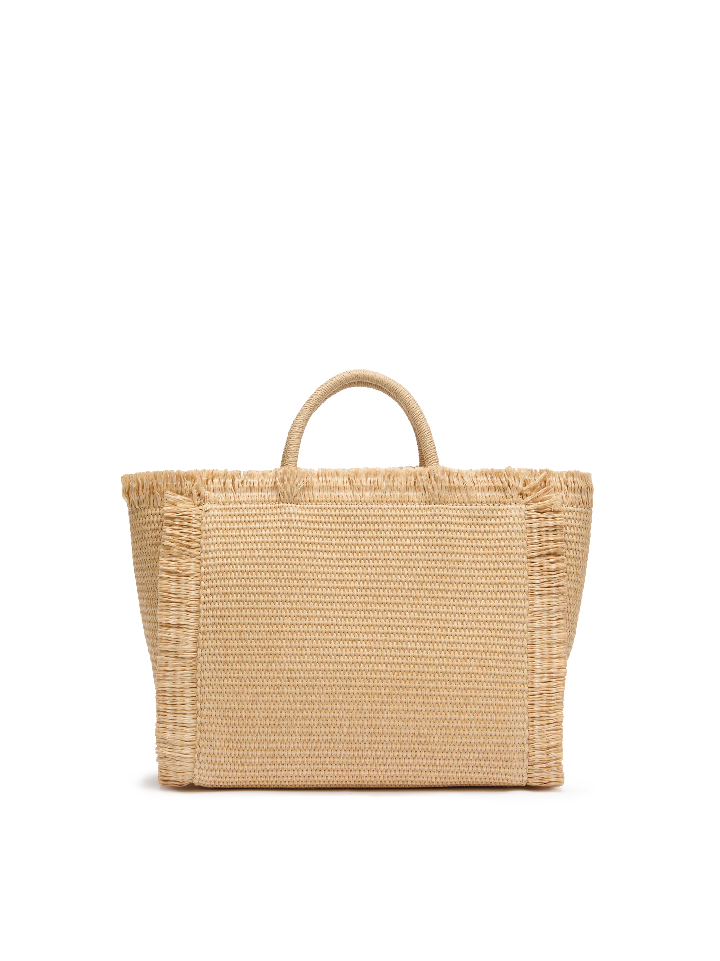 Borsa Colette effetto paglia con logo ricamato