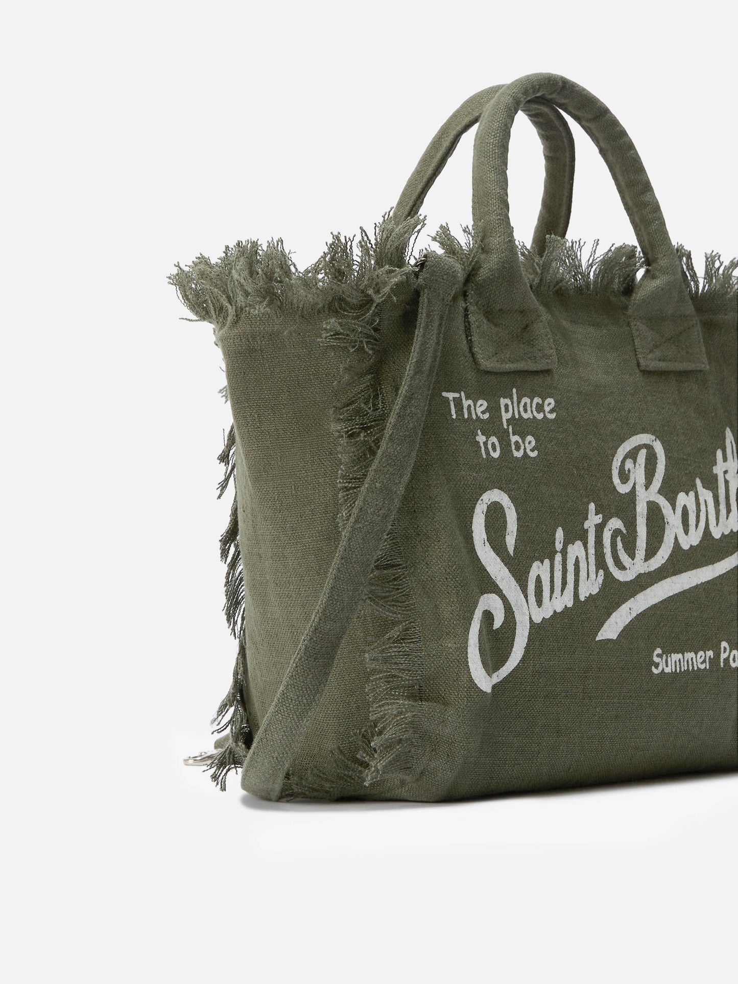 Sac Colette en lin uni vert militaire 