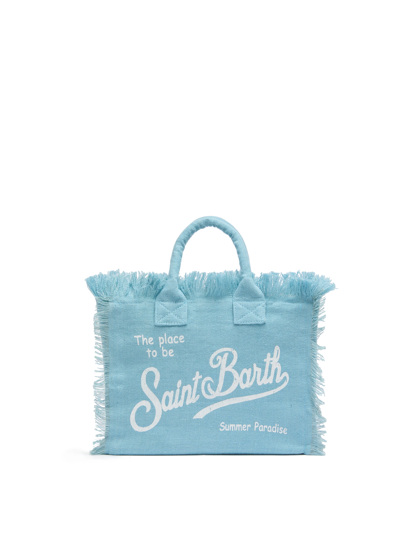 Borsa Colette in lino azzurro