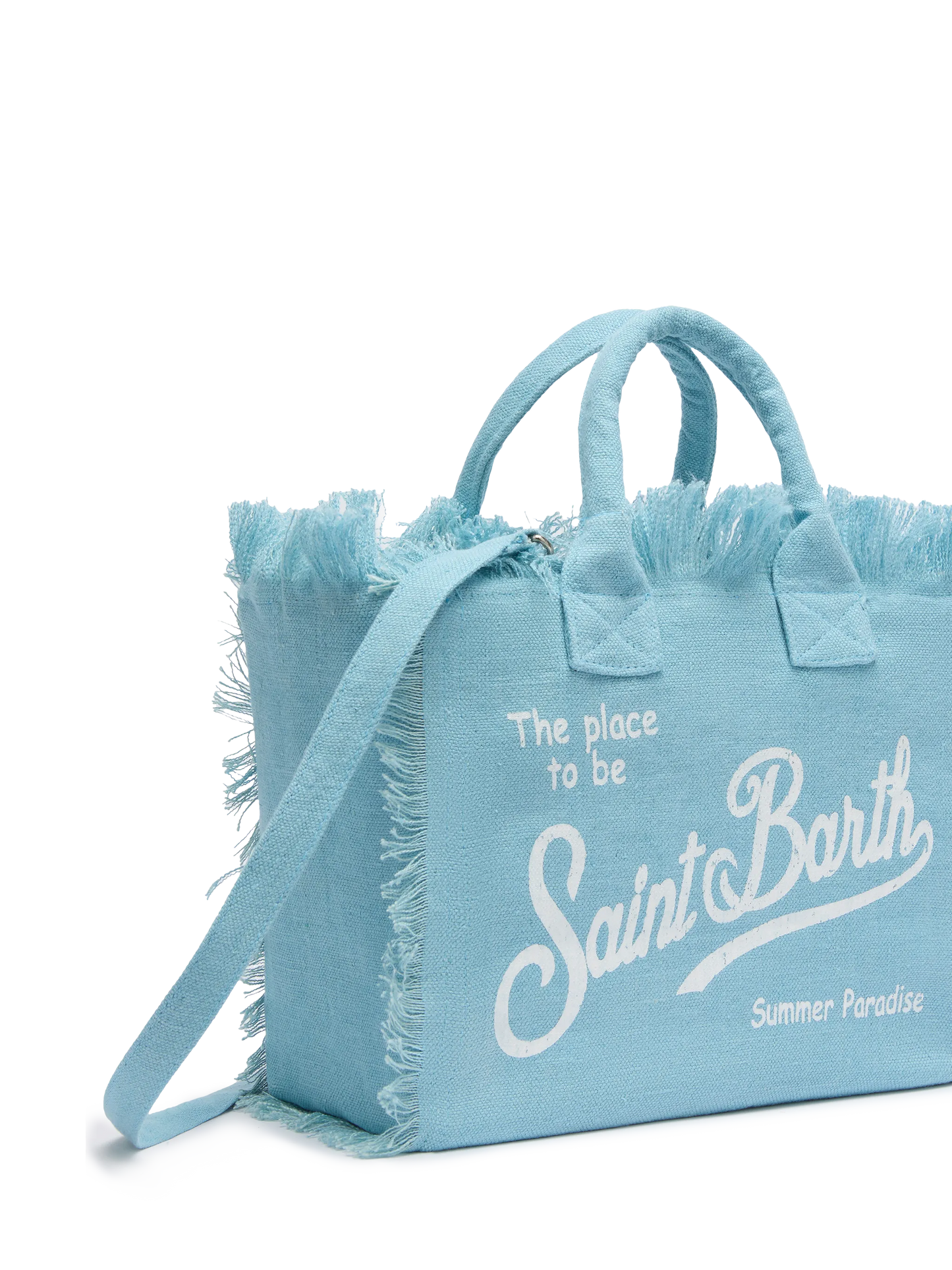 Borsa Colette in lino azzurro