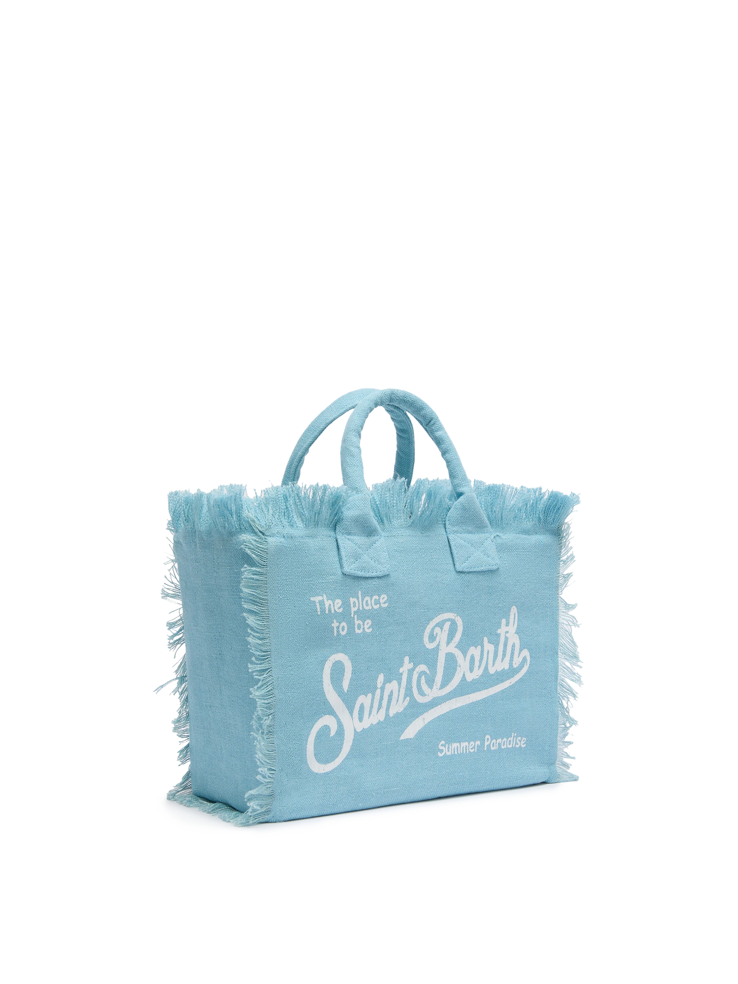Borsa Colette in lino azzurro