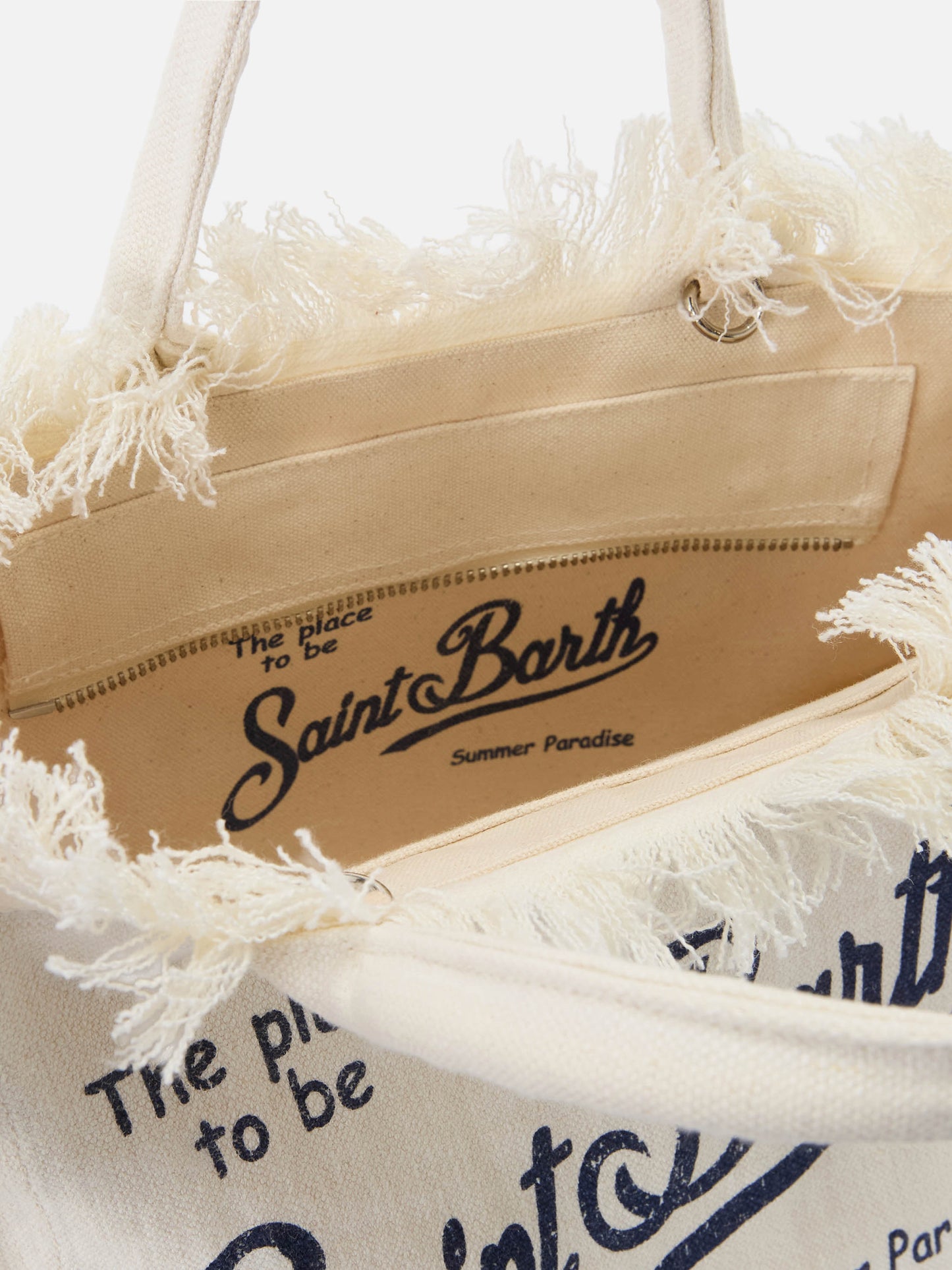 White solid color linen Colette bag