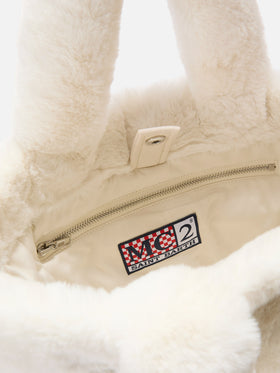 Borsa a mano Colette Soft in faux fur bianco