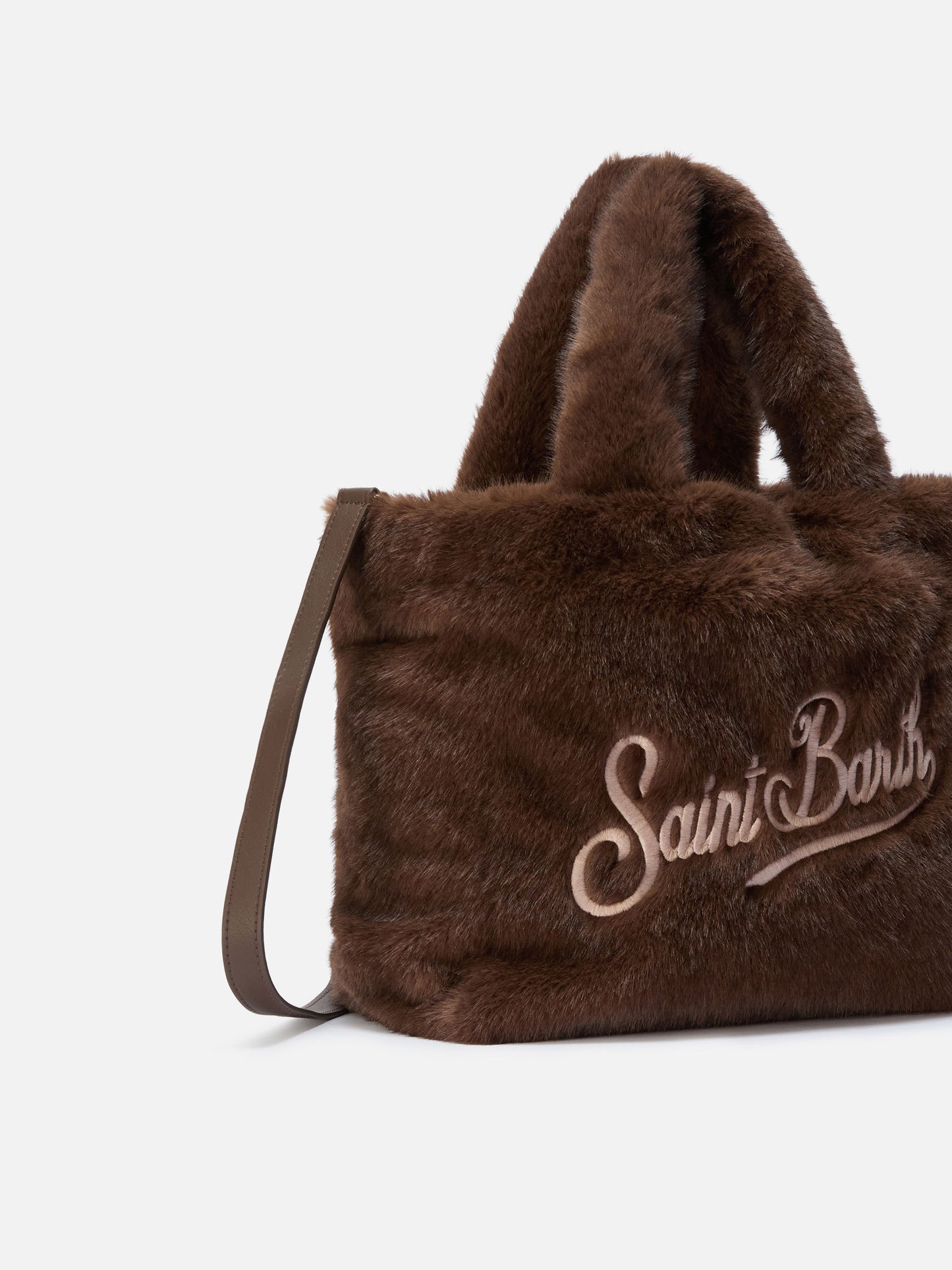 Colette Soft Handbag in brown faux fur