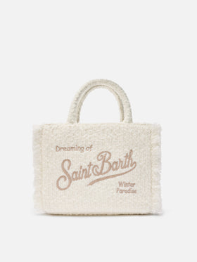 Colette Tweed Handtasche aus weißem Wollmischgewebe