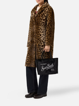 Colette Samthandtasche aus schwarzem Samt