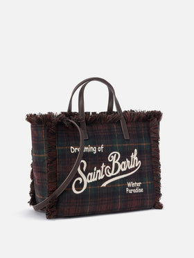 Borsa Colette in lana con motivo tartan