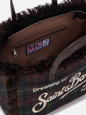 Borsa Colette in lana con motivo tartan