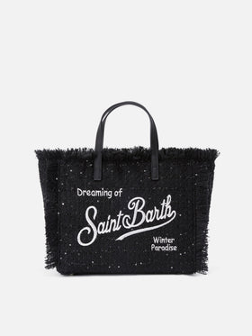Black Colette bag with sequins and logo embroidery