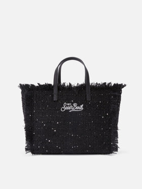 Black Colette bag with sequins and logo embroidery