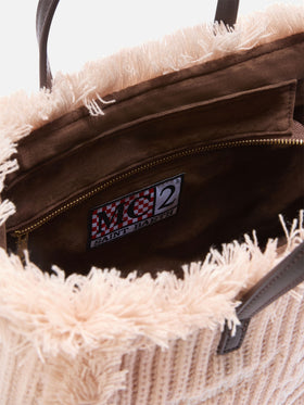 Borsa Colette beige con lavorazione a costine