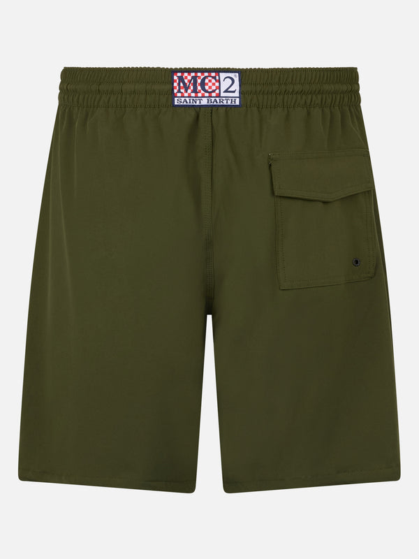 Man military green Comfort Surf swim shorts